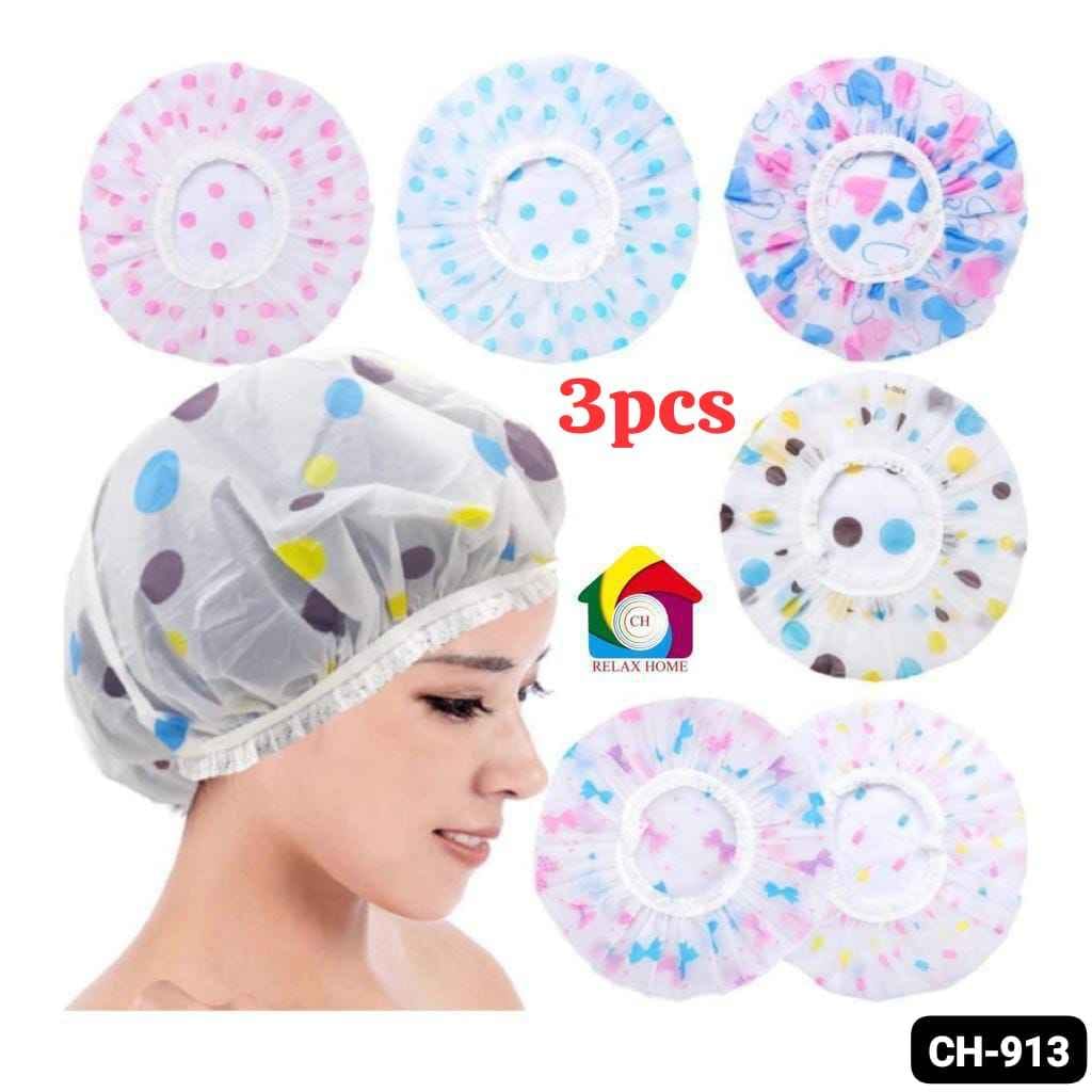 3pcs Set Shower Cap