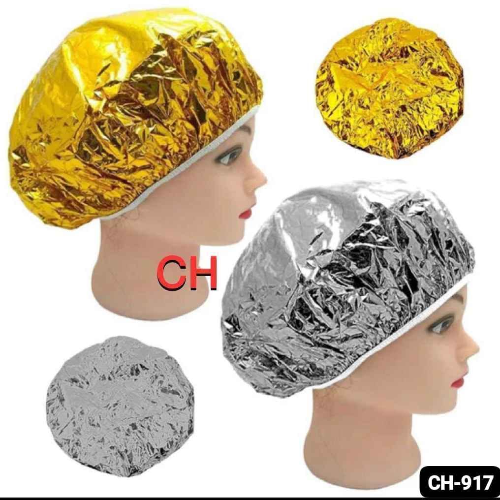 2pcs Golde Silver Shower Cap
