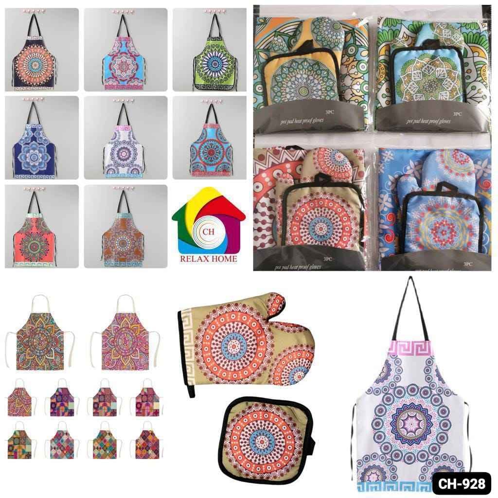 3pcs Apron, Pad Heat, Gloves