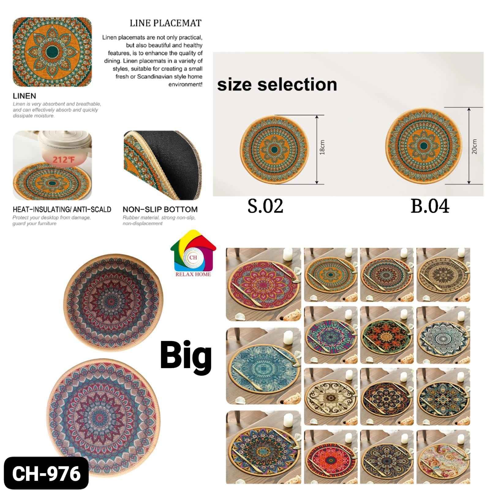 2pcs Big Round Table Mat