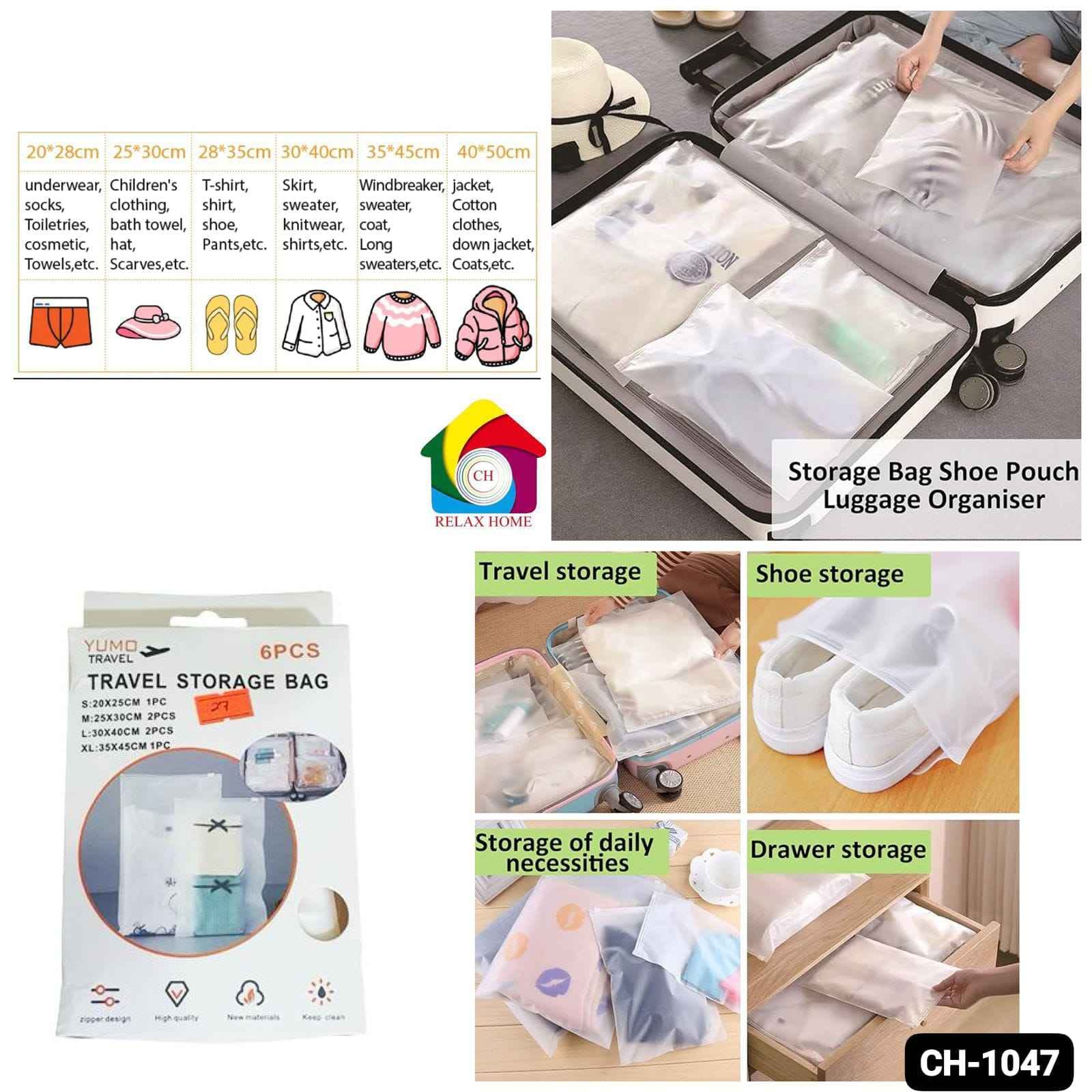 6Pcs Zip Lock Bag