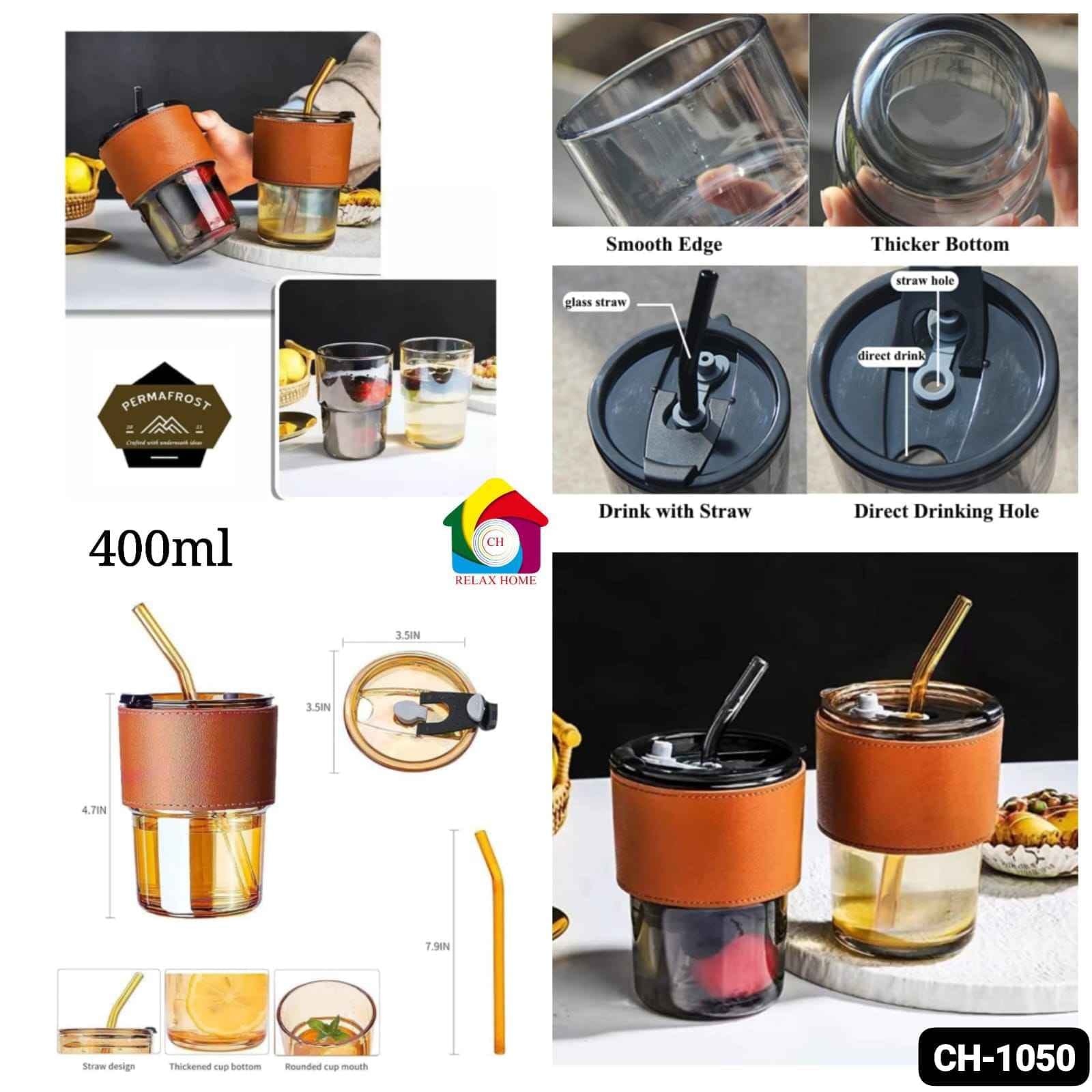 400ml Glass Coffee Mug