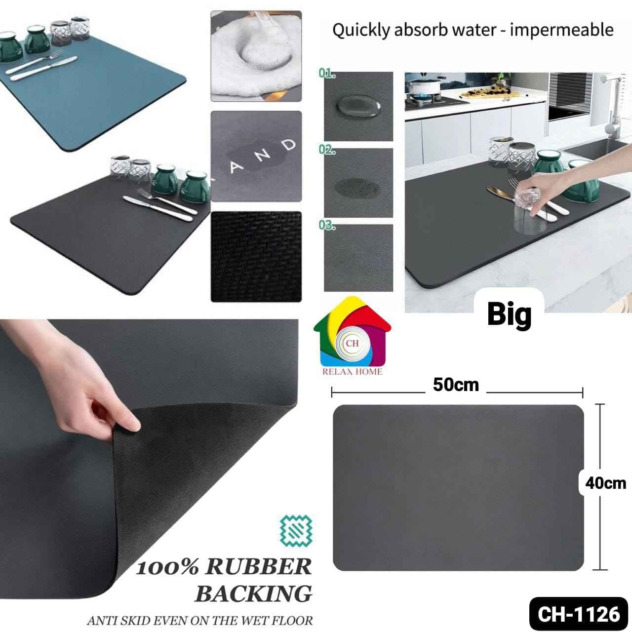 Big Dish Drying Mat