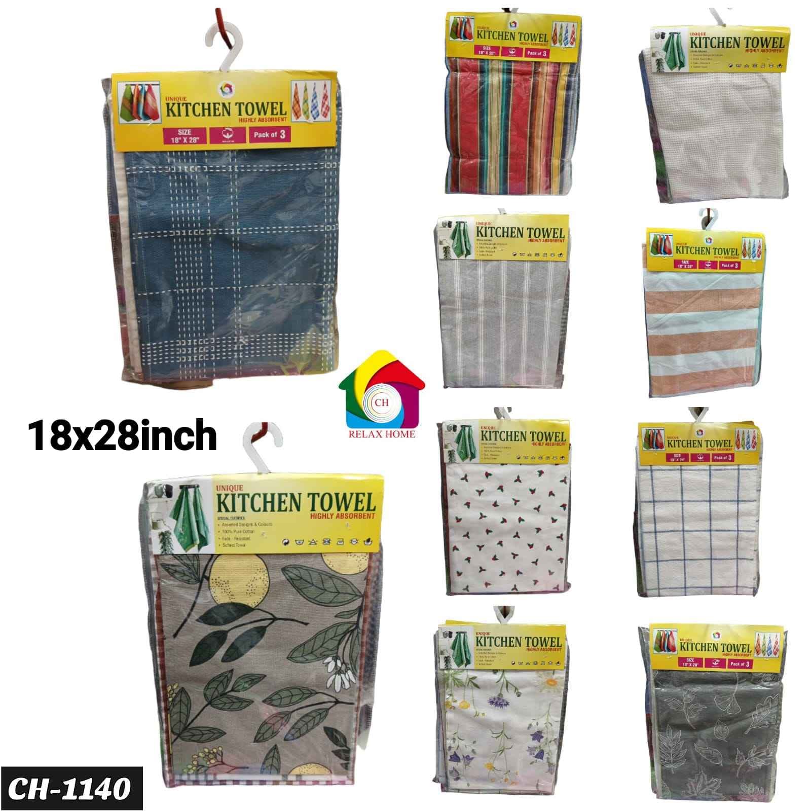 3pcs Cotton Kitchen Cleaning Towel 18*28inch