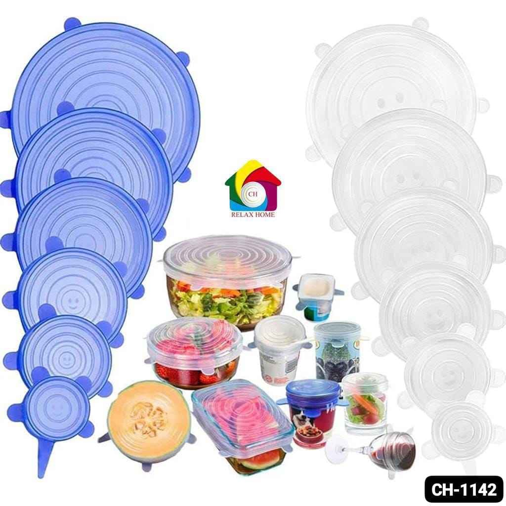 6pcs silicone lid