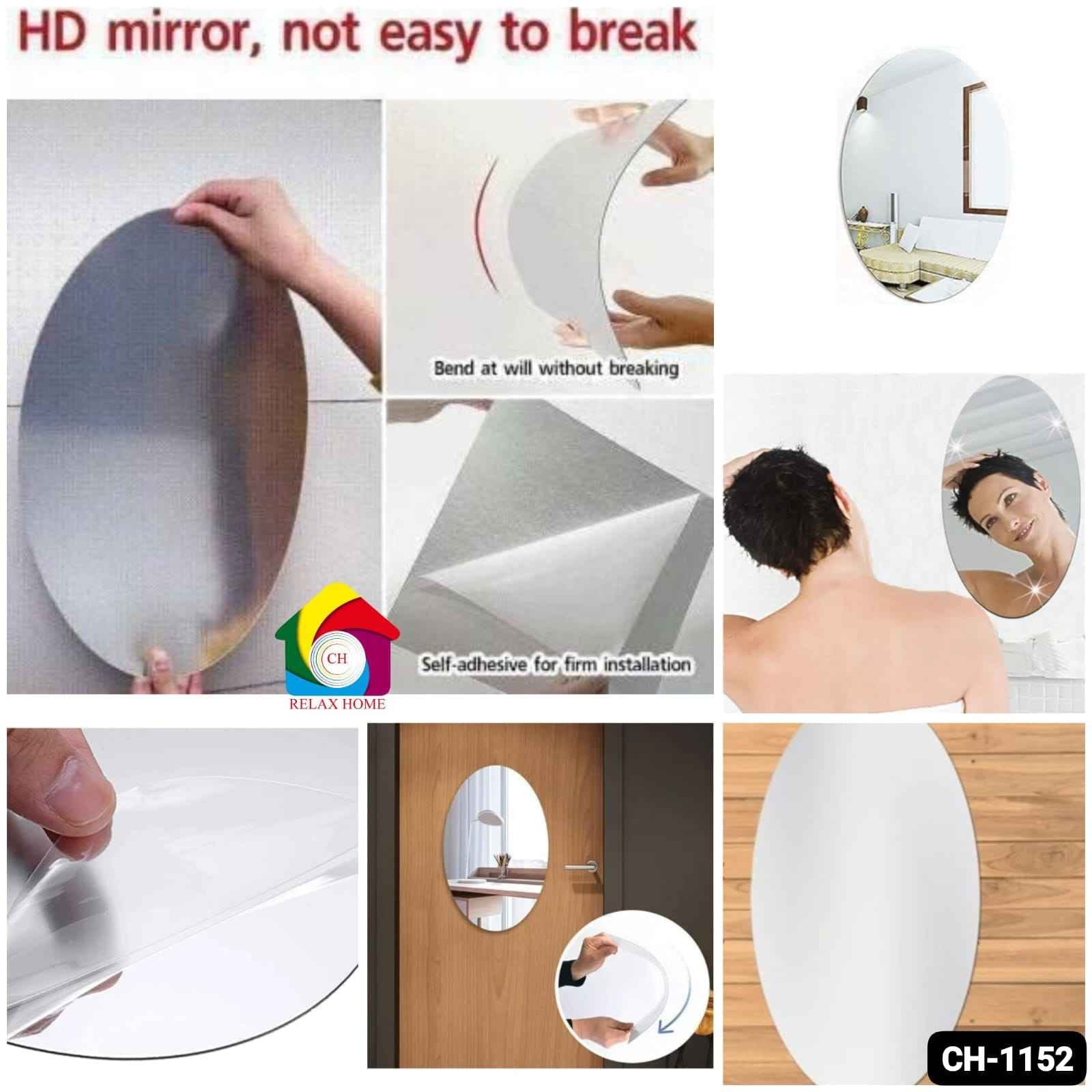 Big Oval Sticker Mirror