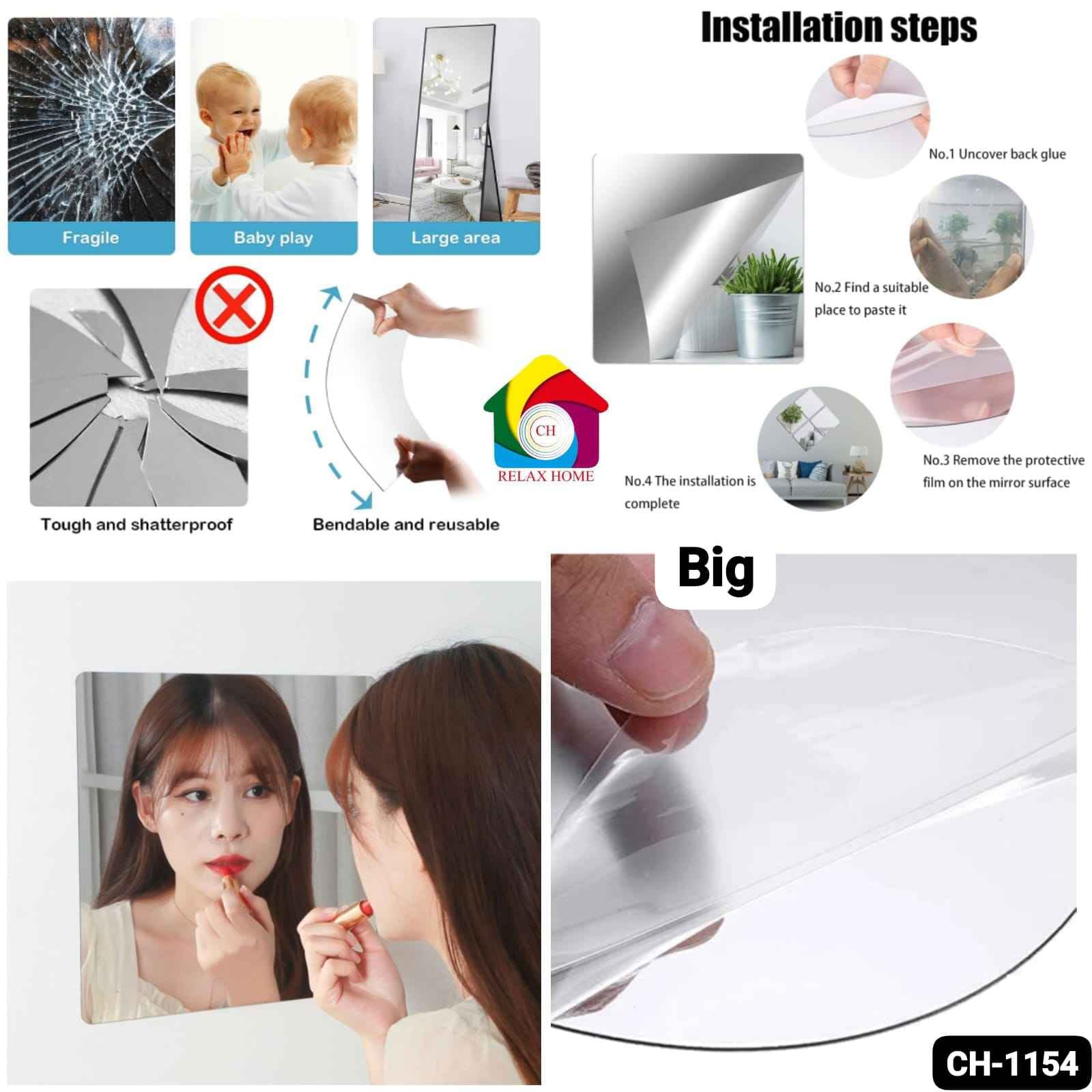 Big Rectangul Sticker Mirror