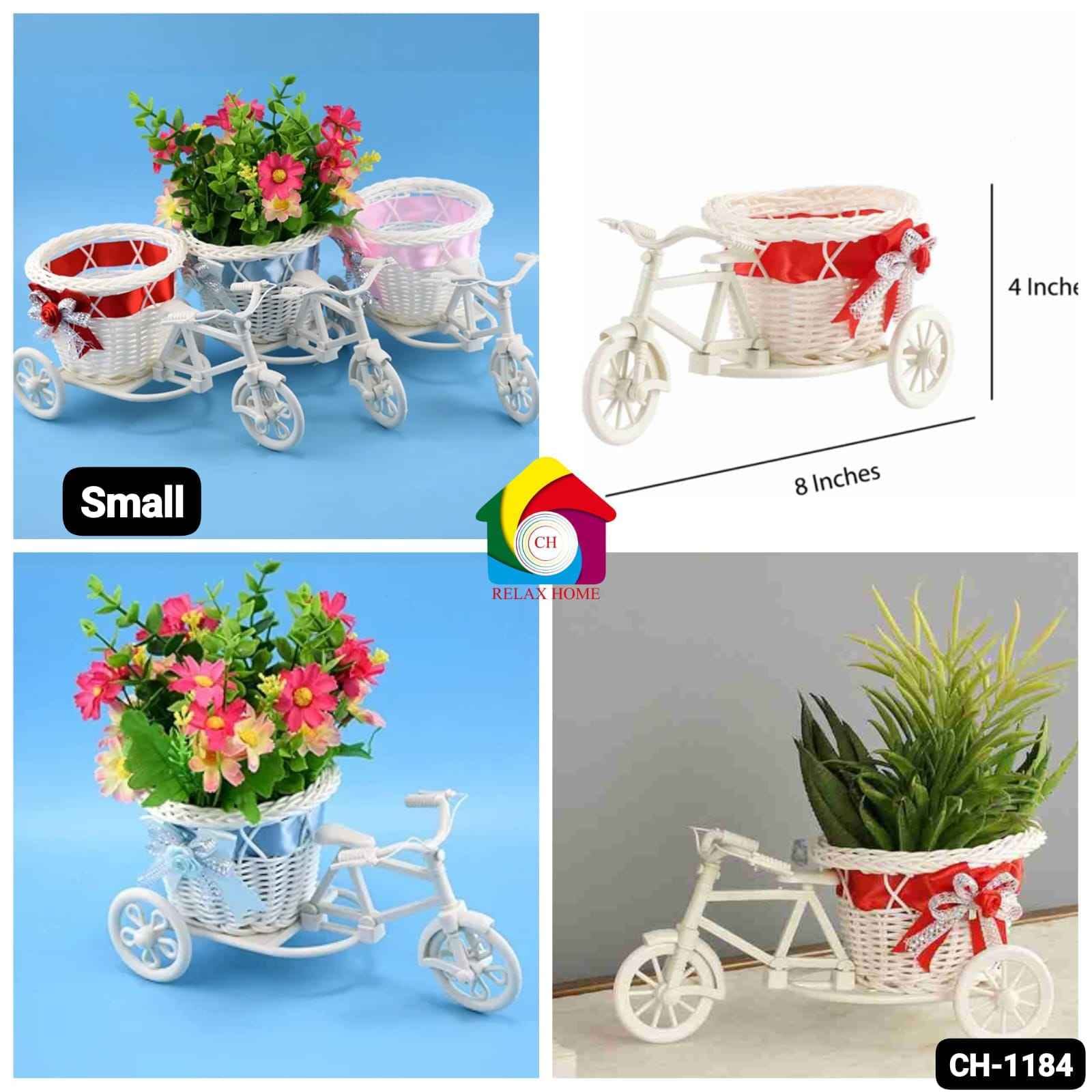 Small Bike Flower Basket