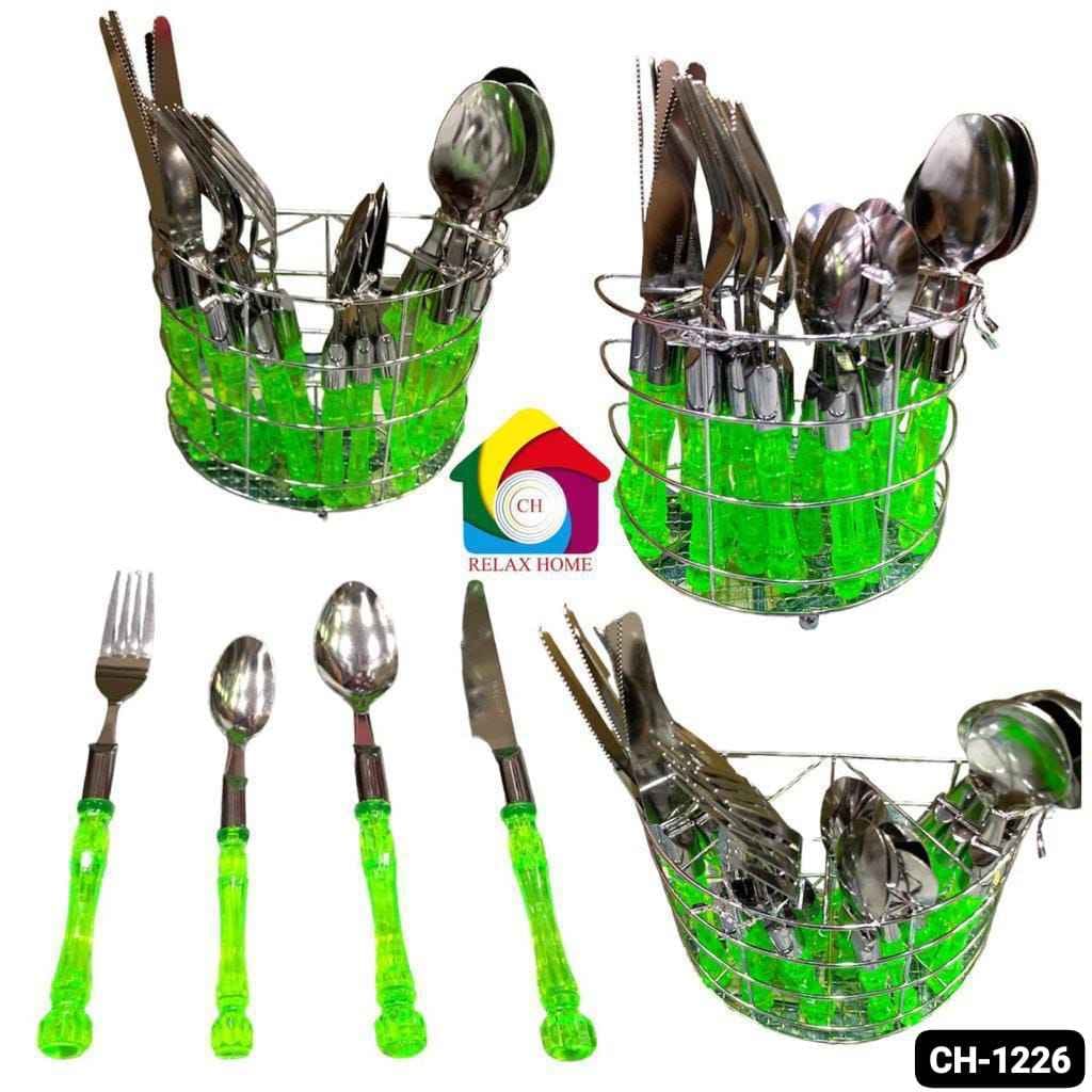 24 Pc Cutlery Set With Stand