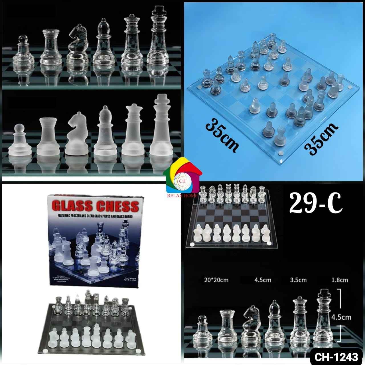 Glass Chess Set