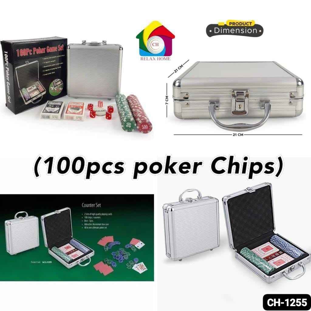 100 Piece Poker Game Set