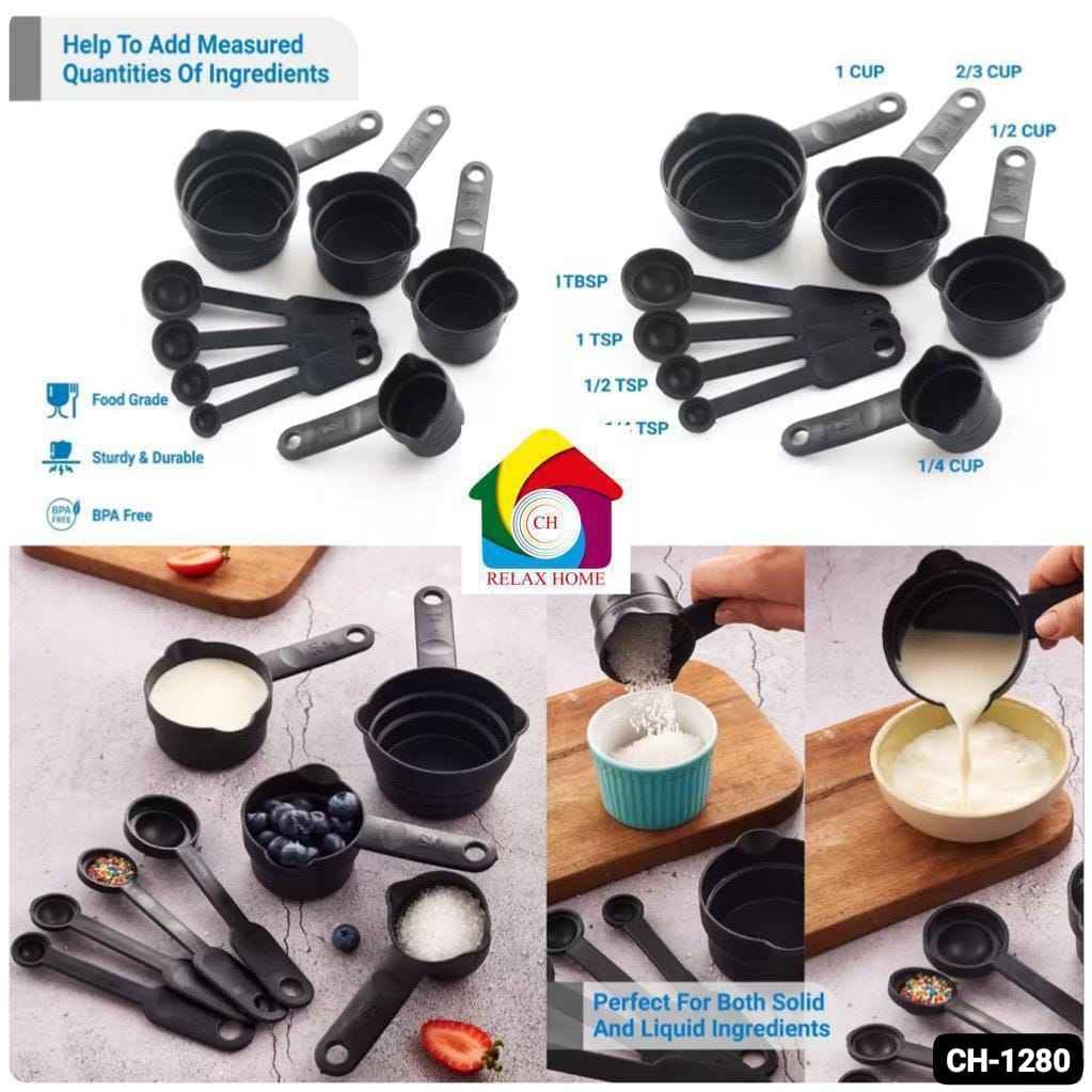 Plastic 8 Pcs Measuring Cup