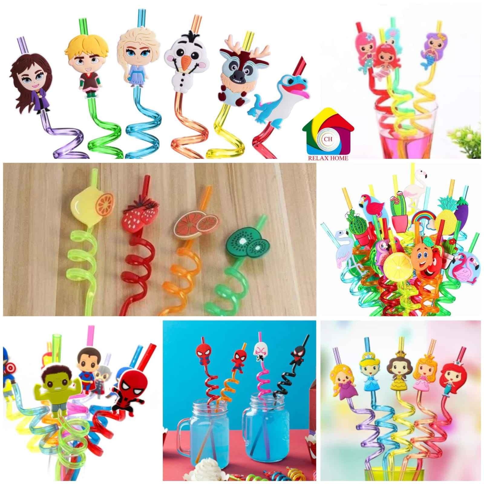 4pcs Kids Plastic Straw