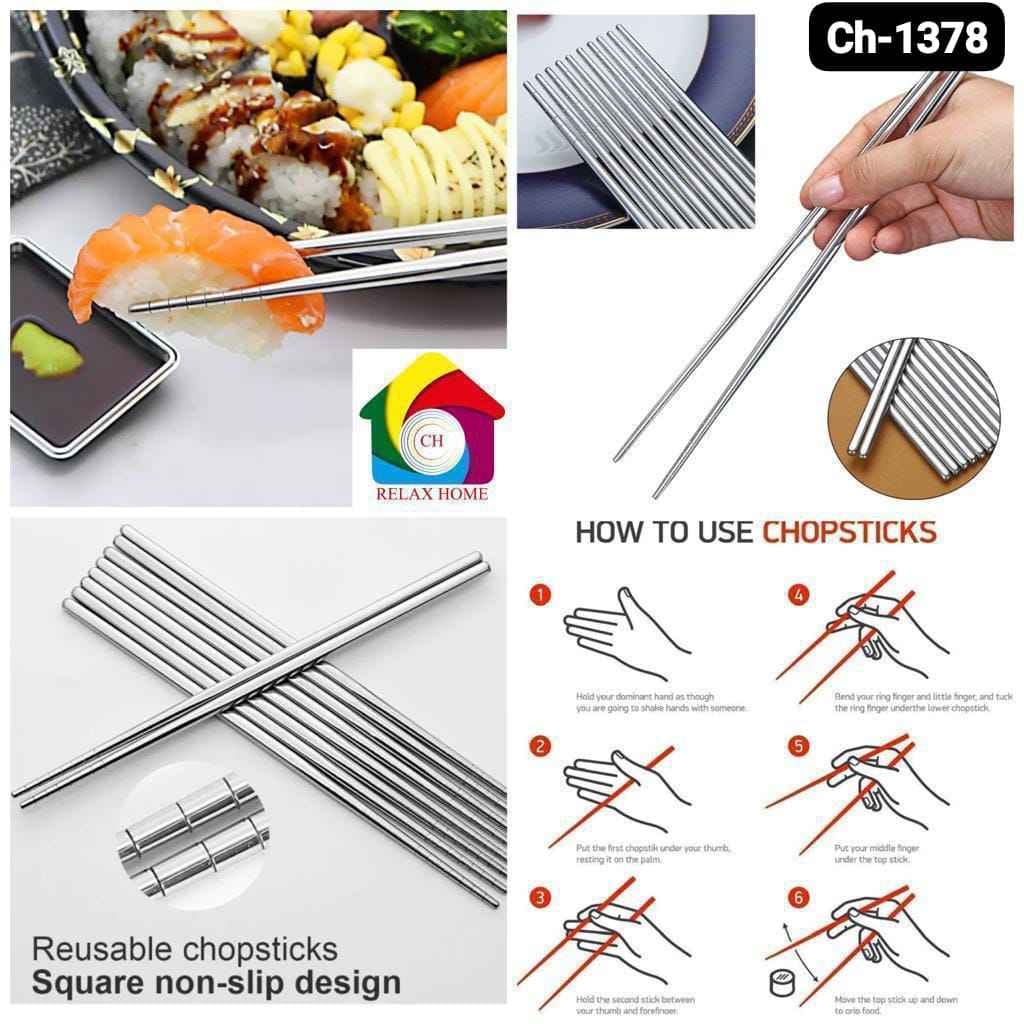 5Pairs of SS Plan Chopsticks