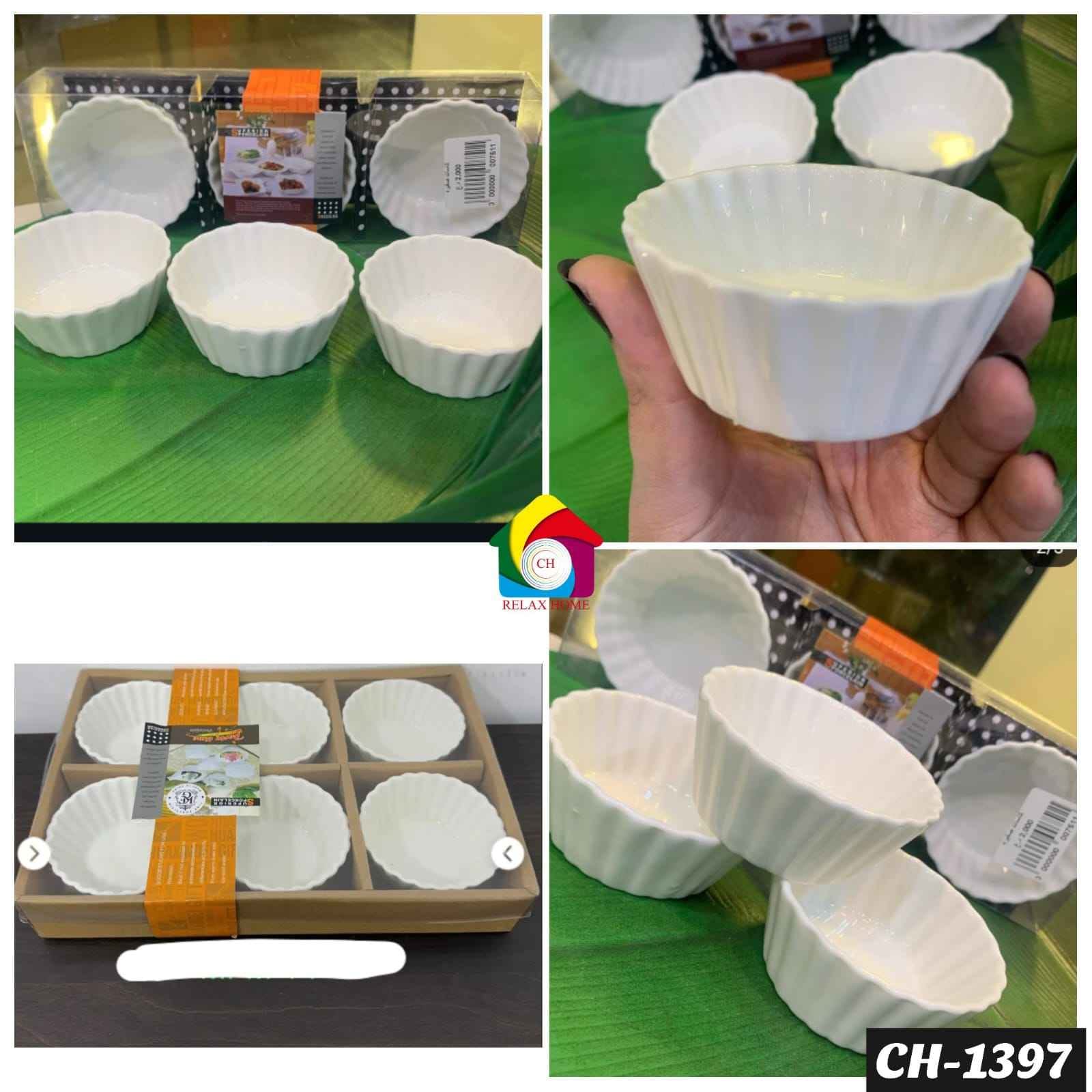 6pcs Round Ceramic Bowl