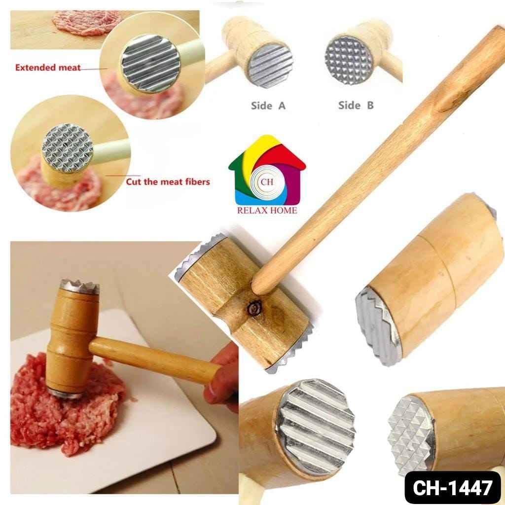 Double-Sided Wooden Meat Tenderizer
