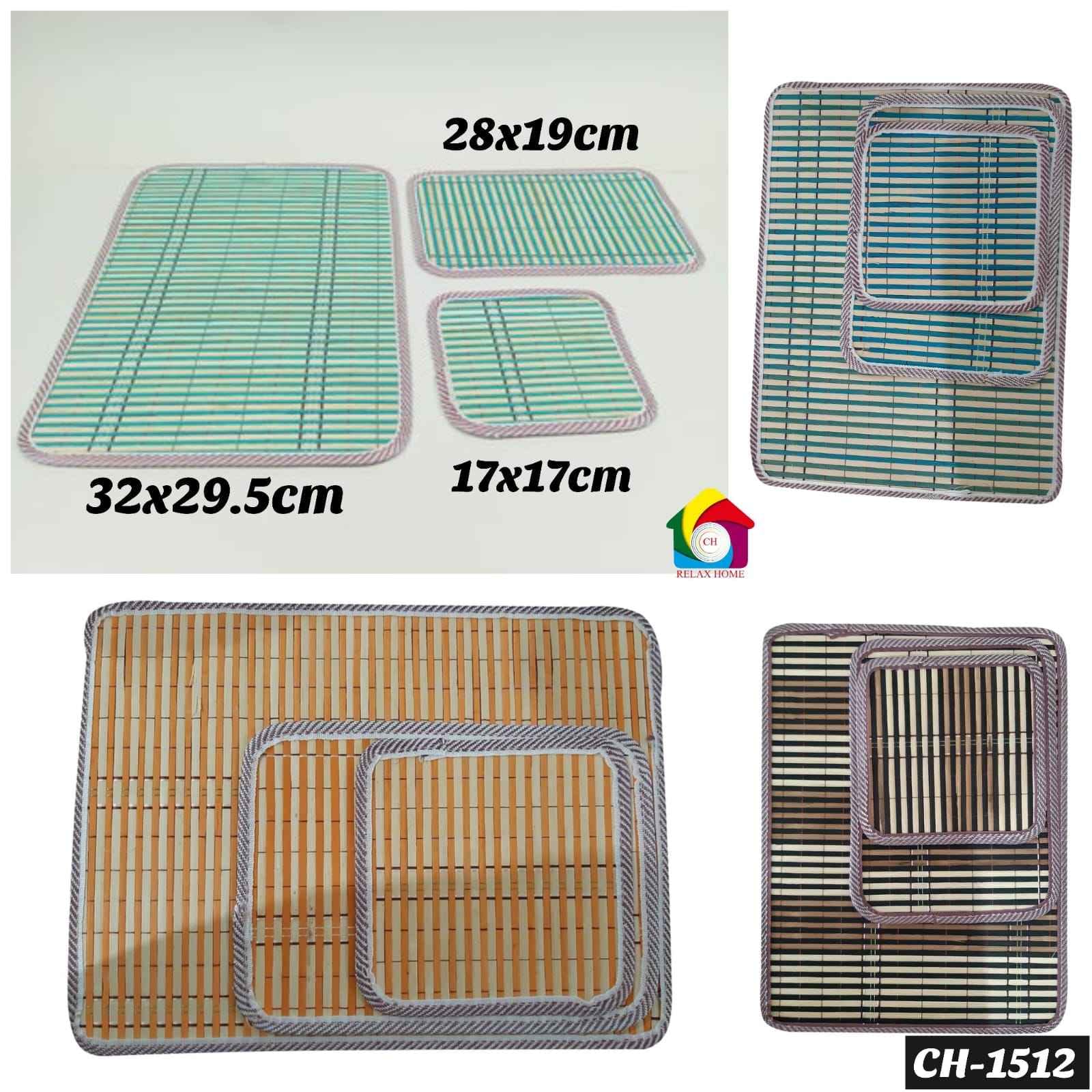 3pcs Suqare Bamboo Hot Pad
