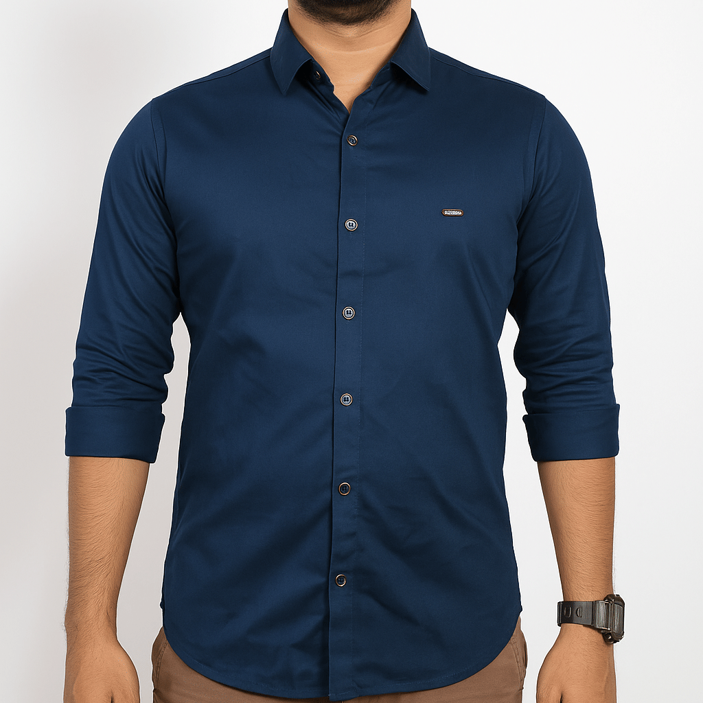 RED FAB PLAIN TWILL NAVY