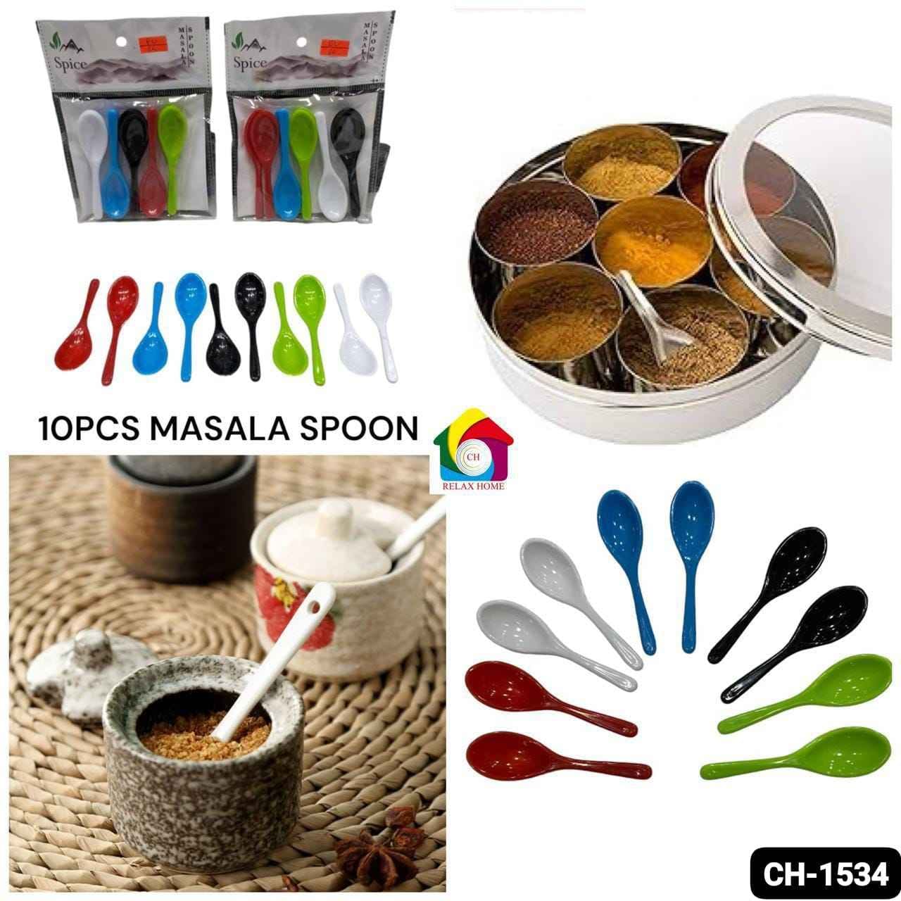 10pcs Plastic Masala Spoon