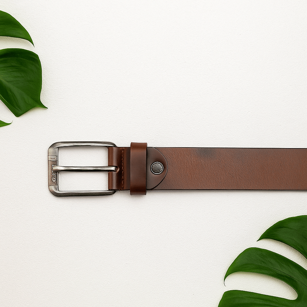 LEVI'S MEN'S LEATHER BELT BROWN