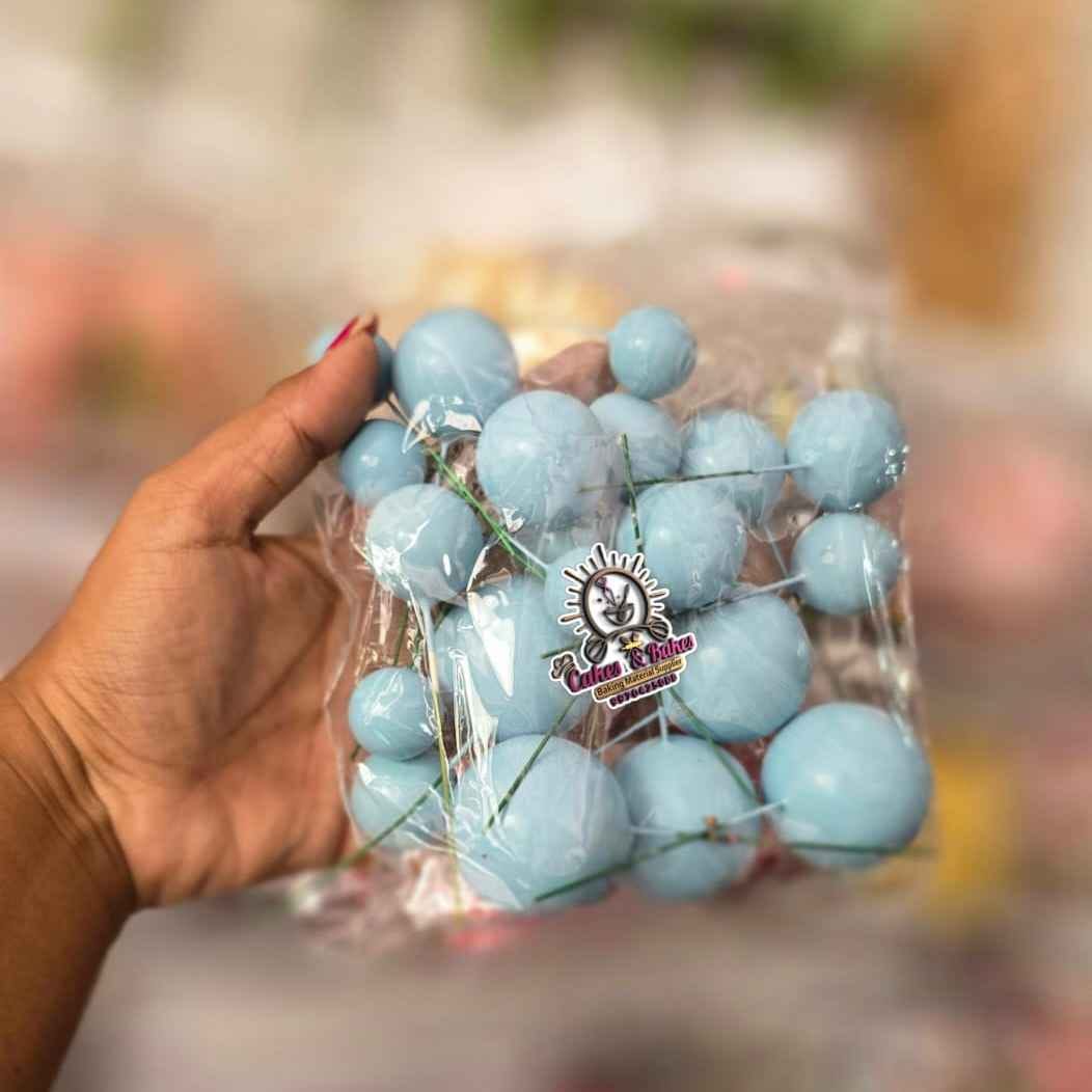 Sky Blue Faux Ball