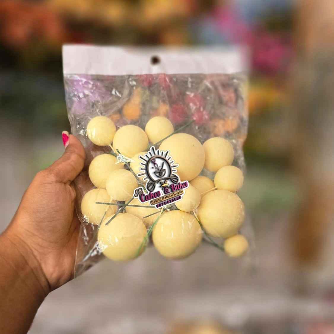 Yellow Faux Ball 