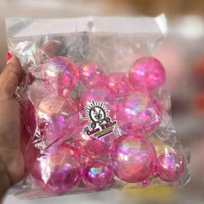  Dark Pink Crystal Faux Ball