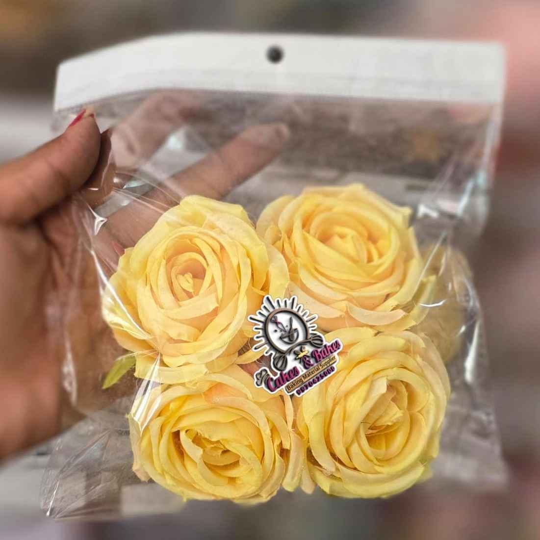 4Pic Yellow Rose Flower