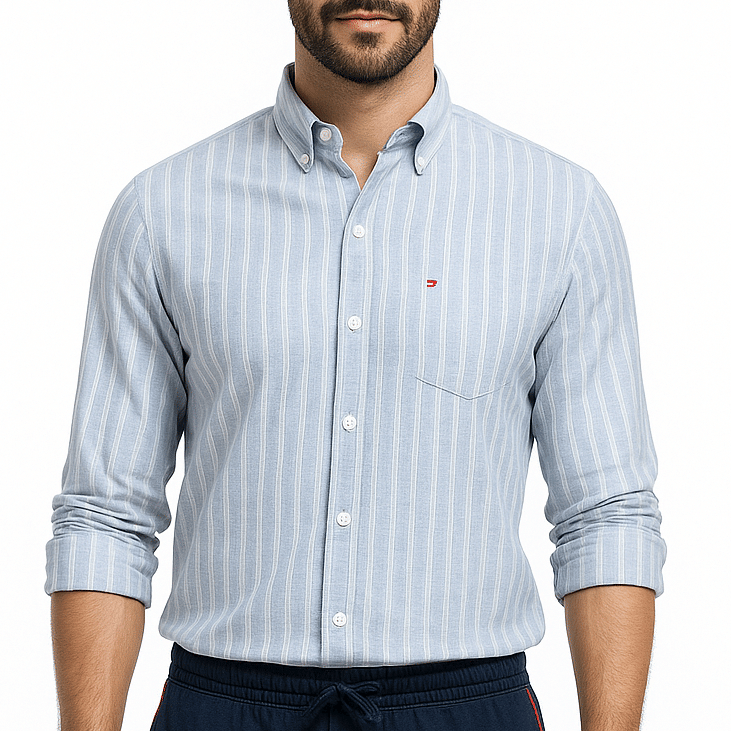 TOMMY HILFIGER WHT_BL F/S SHIRT