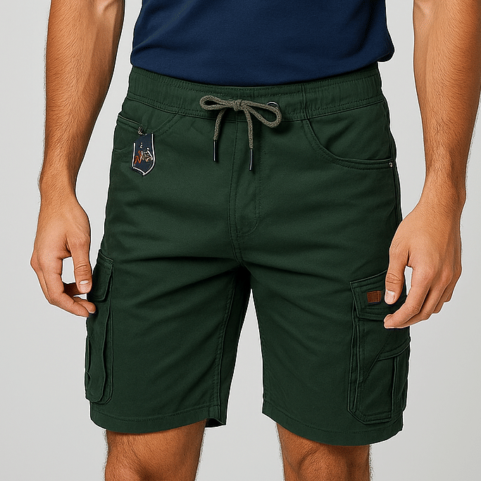 SIX POCKET PREMIUM CARGO HALF PANT DARK GREEN