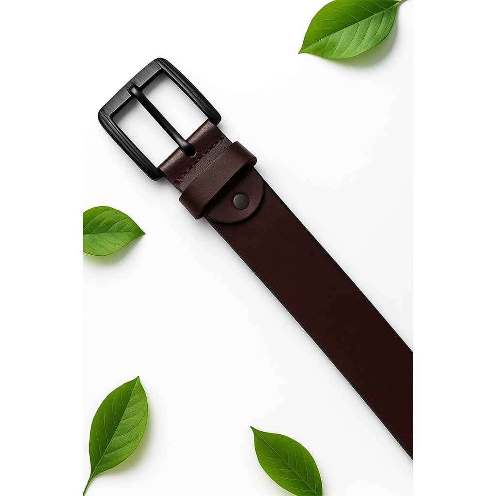 MEN'S BROWN SOLID BELT