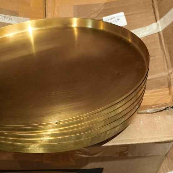 BRASS ROUND DINING PLATE