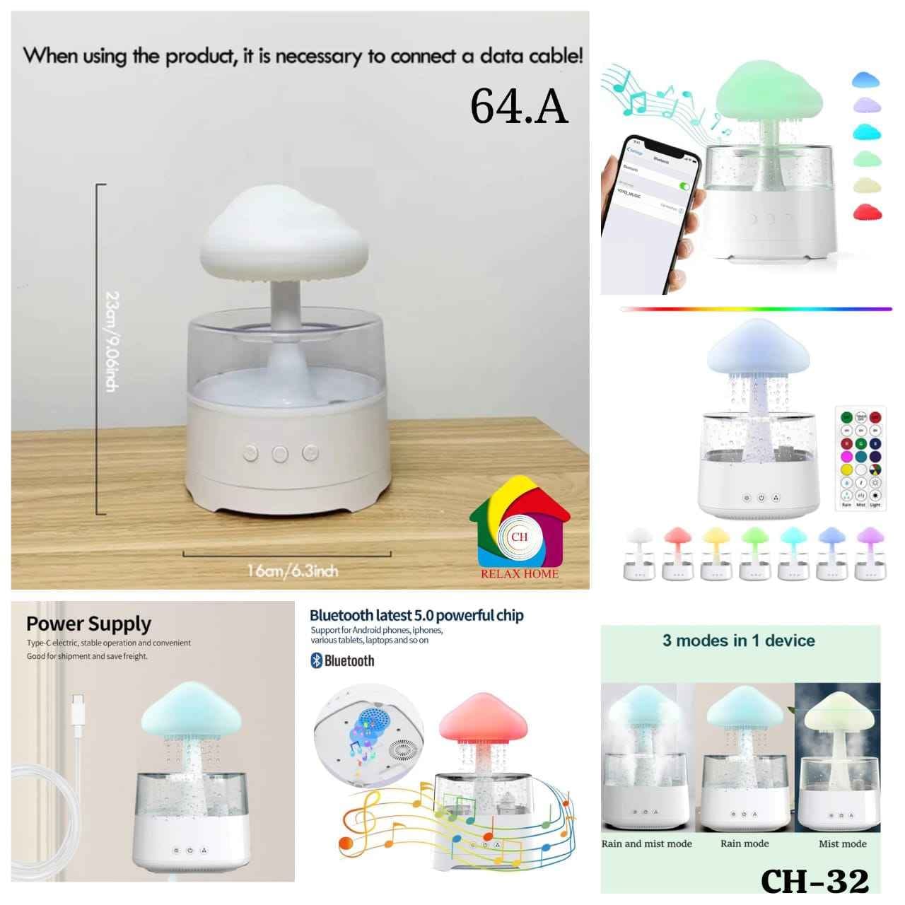 4in1 Rain Cloud Humidifier Lamp