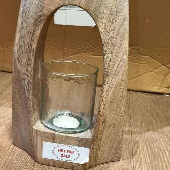 WOODEN CANDLE STAND