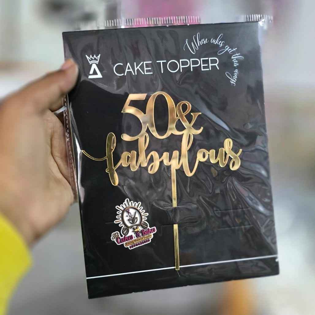 5 inch 50 Fabulous Topper