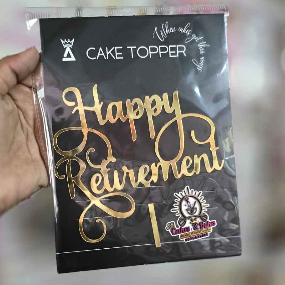 5 inch Happy Retirement Topper