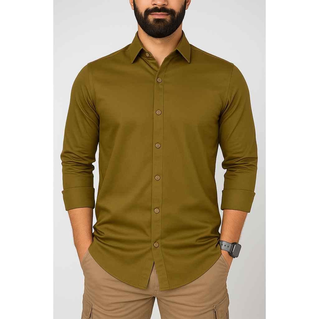 RED FAB PLAIN TWILL KHAKI