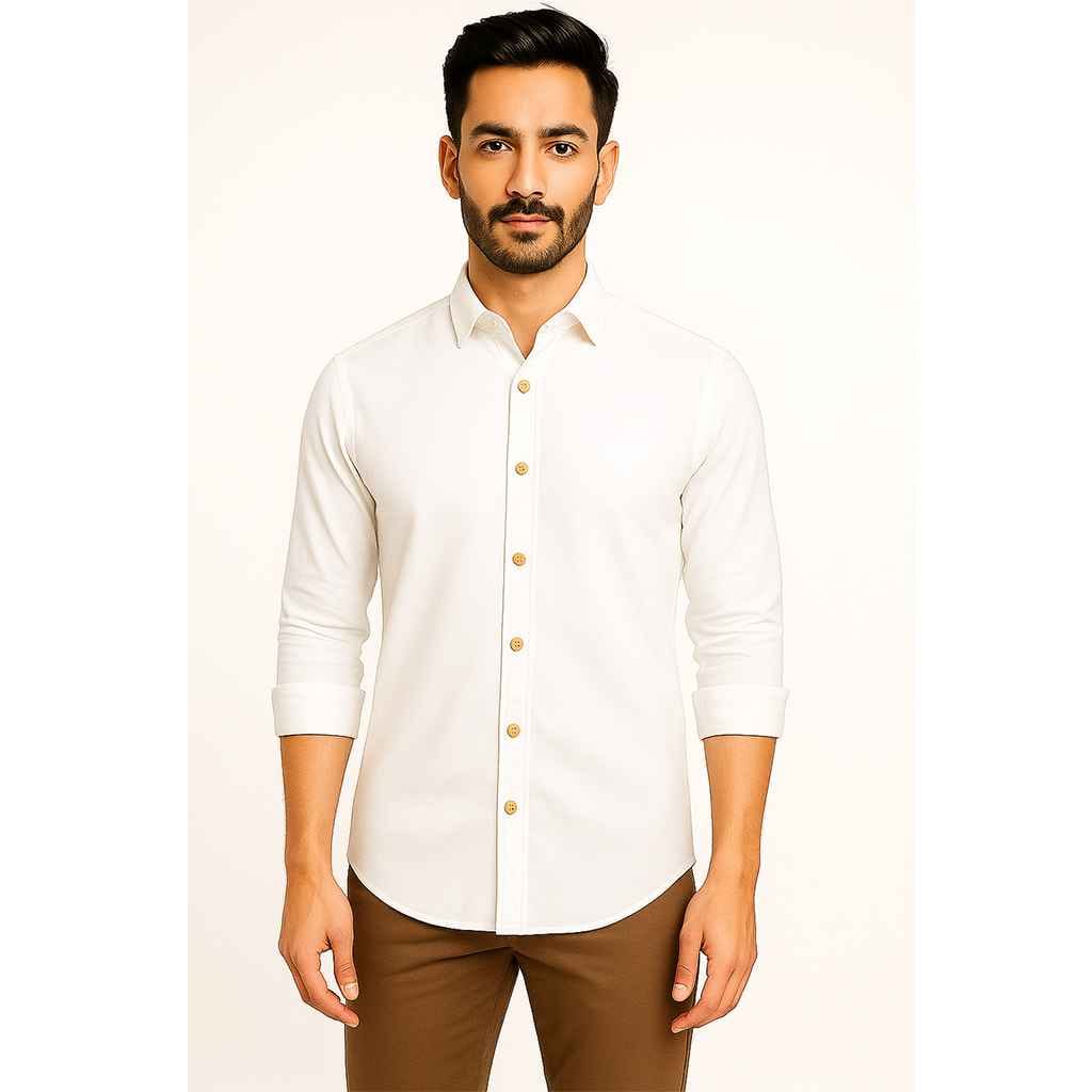 RED FAB PLAIN TWILL WHITE