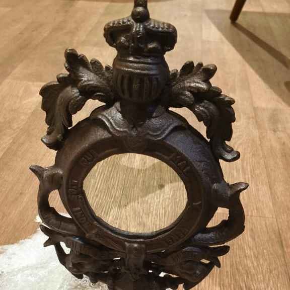 ANTIQUE MIRROR WITH STAND