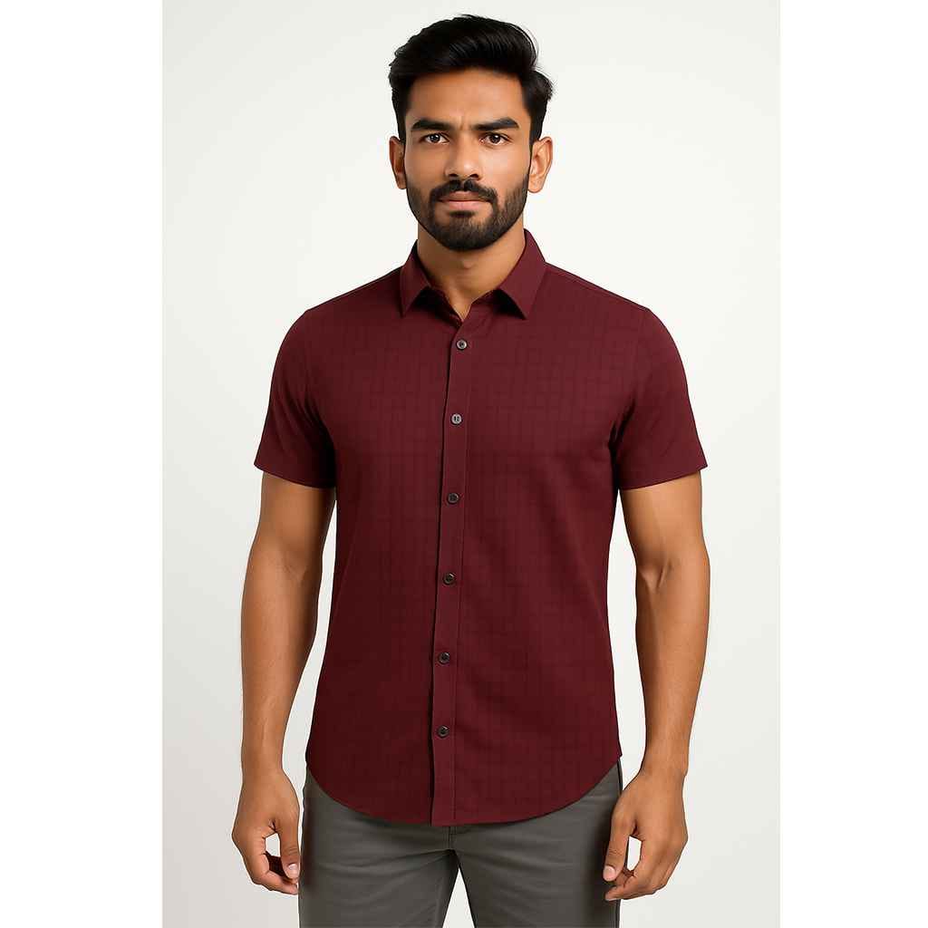 H/S PLAIN CHEX PURPLE