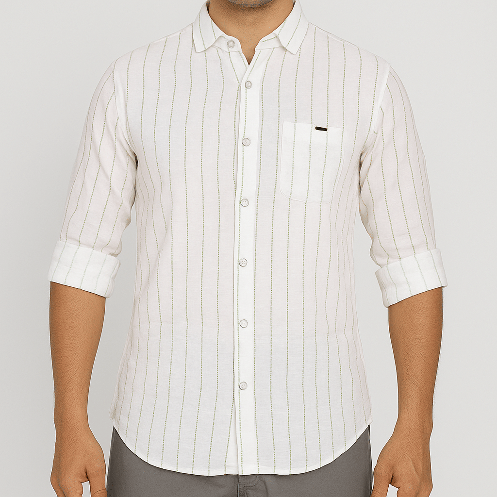 CHECKS LIBERTY WHT_GRN DOT H/s