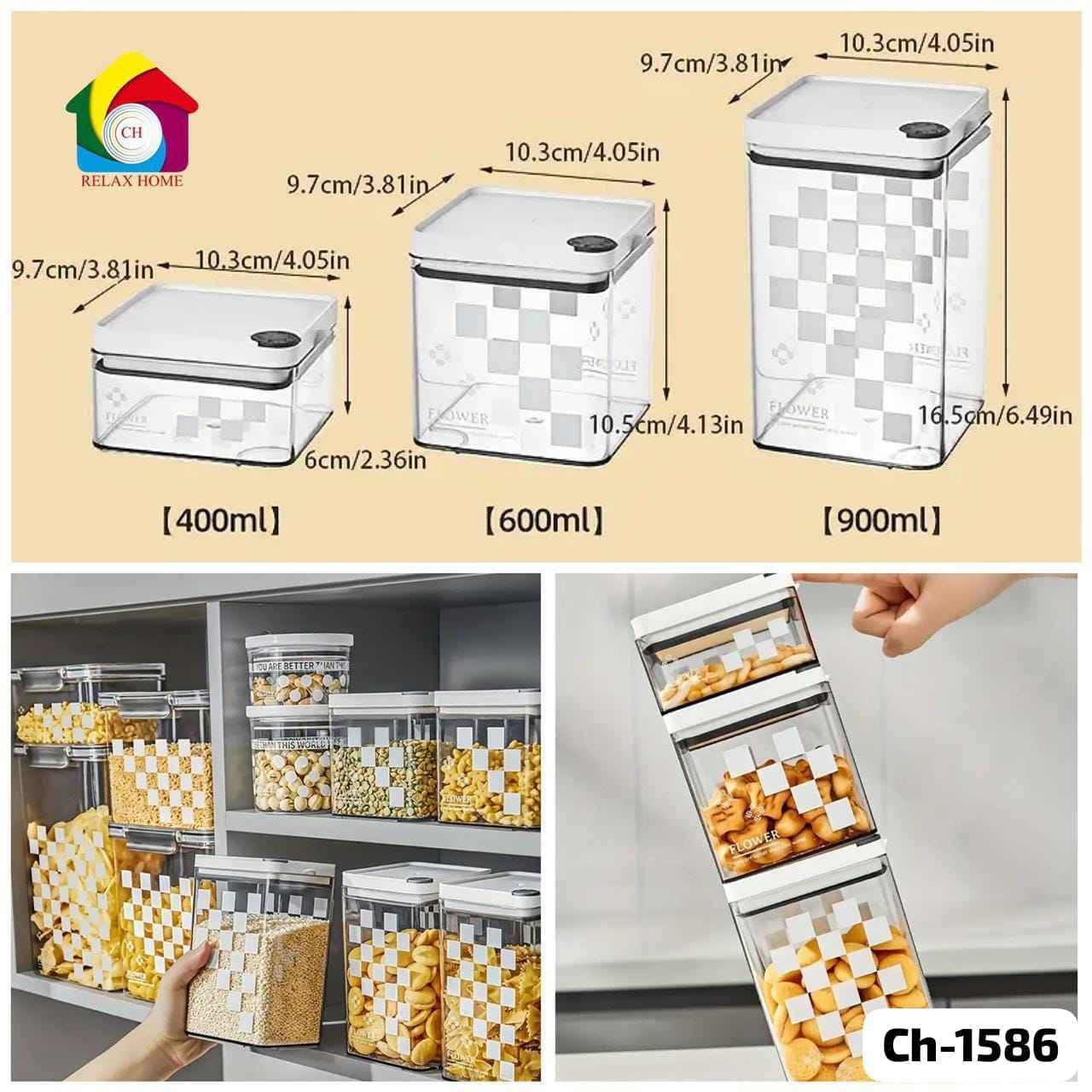 600ml Arcylic Food Container