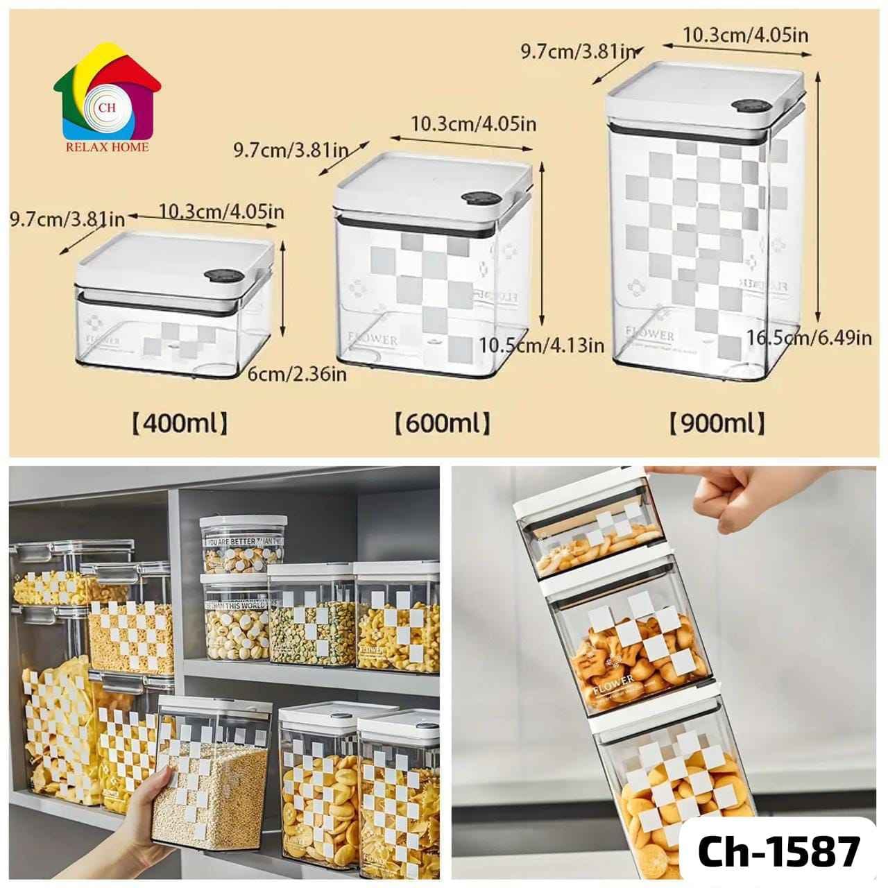 900ml Arcylic Food Container