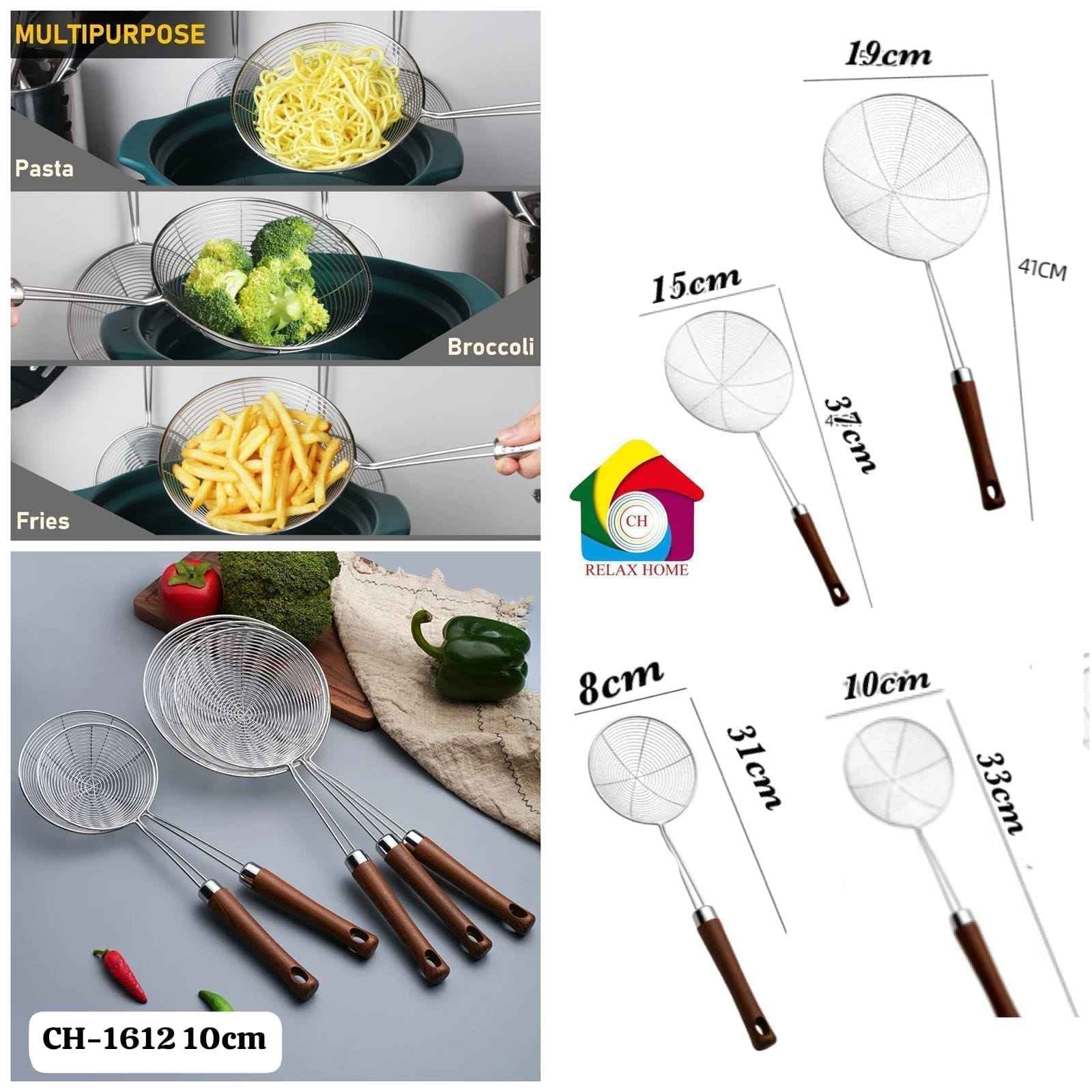 10cm steel frying spoon