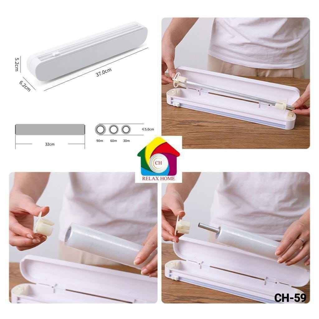 Plastic Wrap Dispenser with Slide Cutter