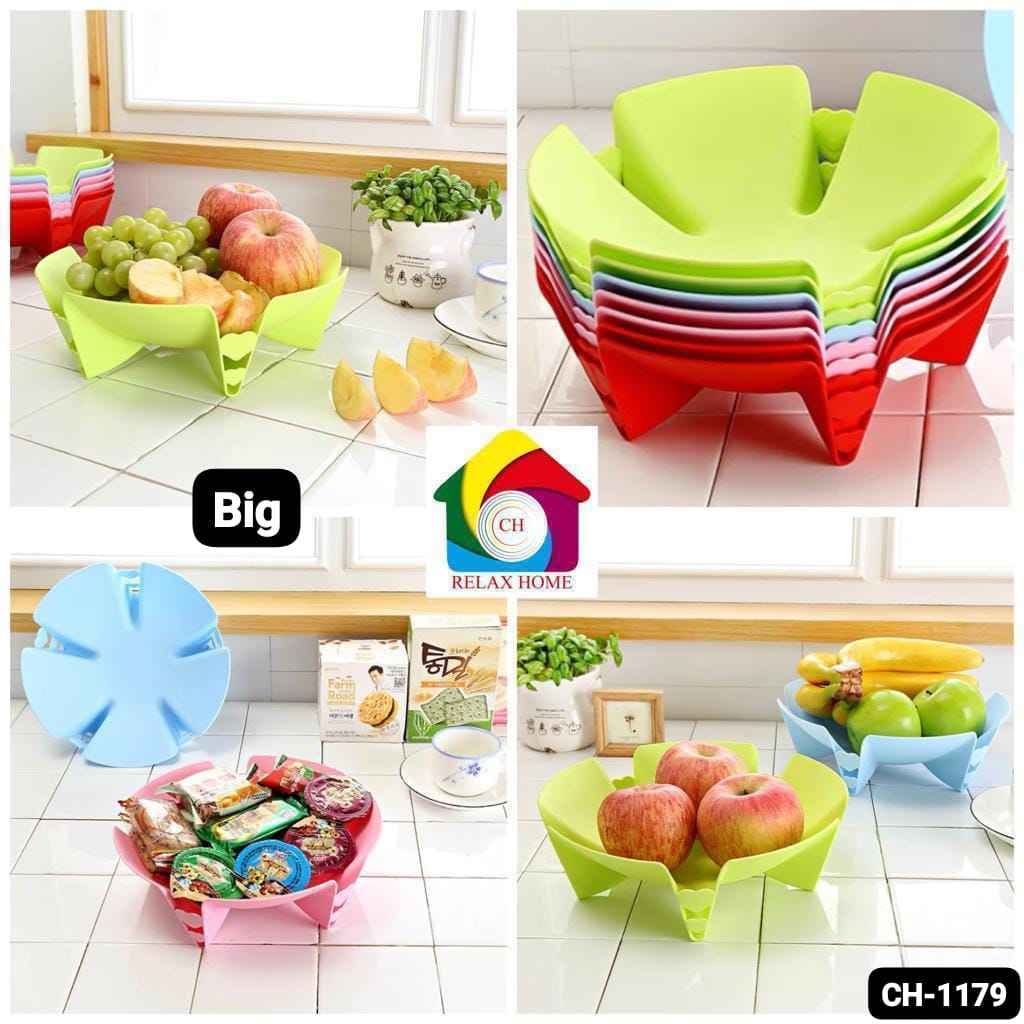 big plastic fancy fruit bowl