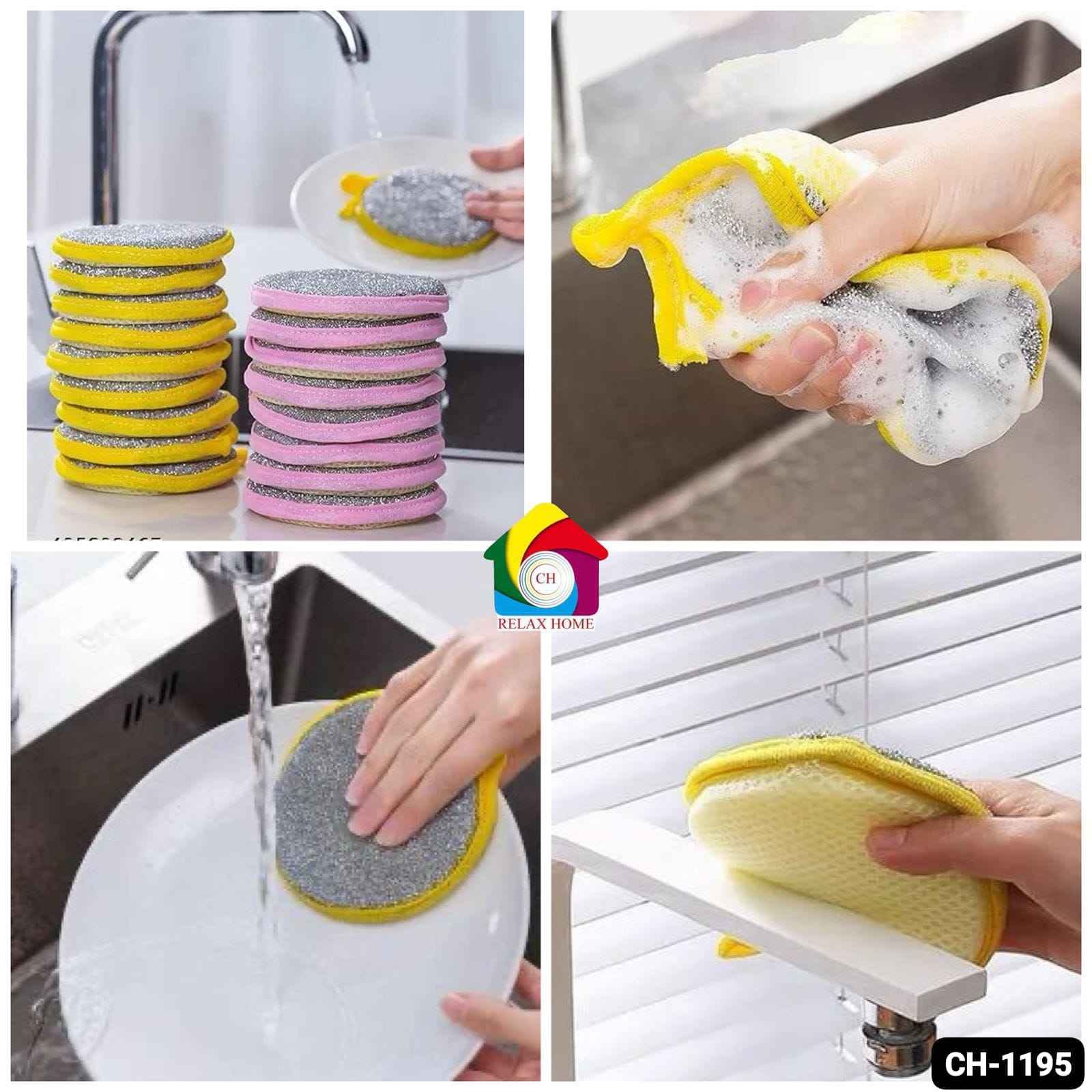5pcs double side kitchen round spanch