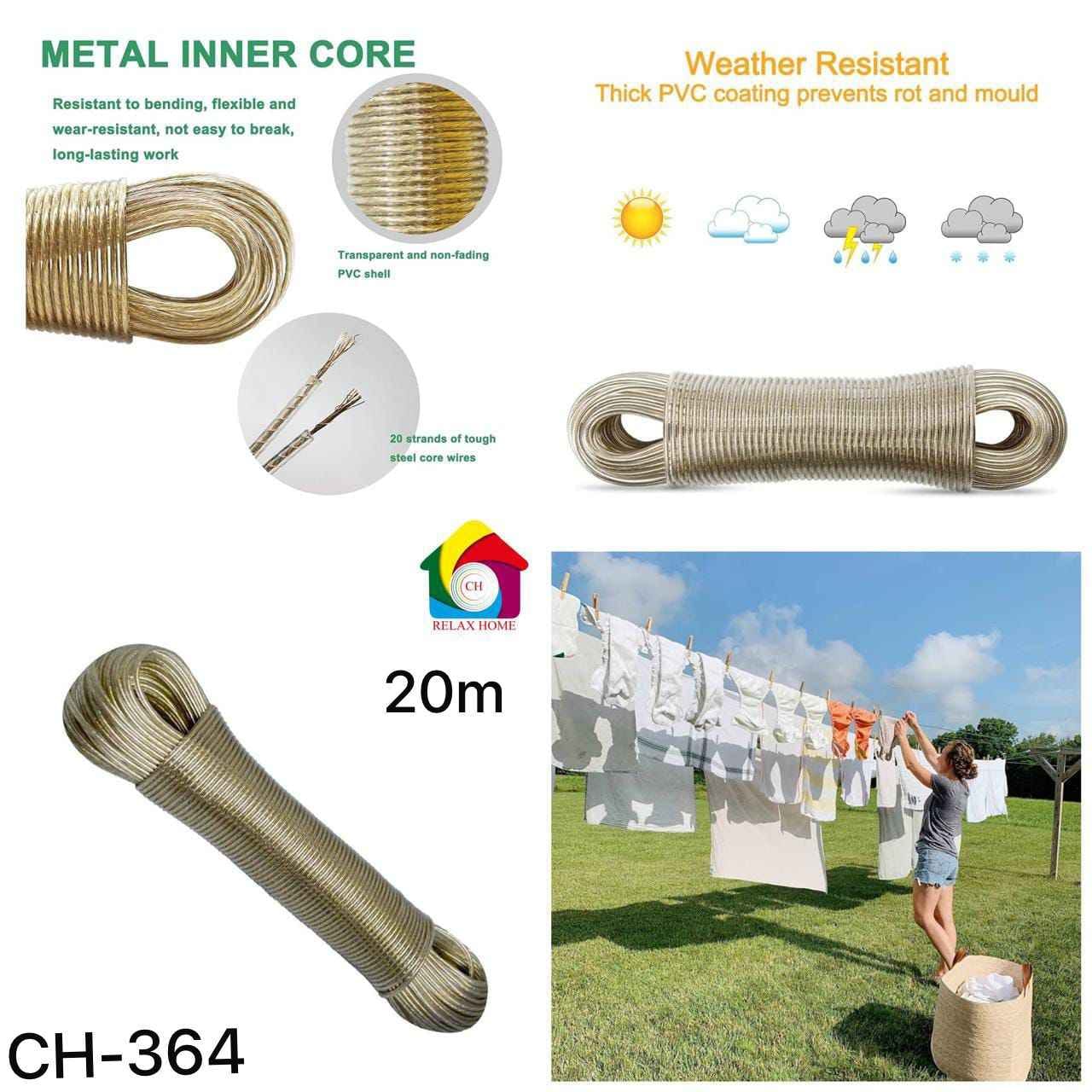 20m alumanium cloth rope