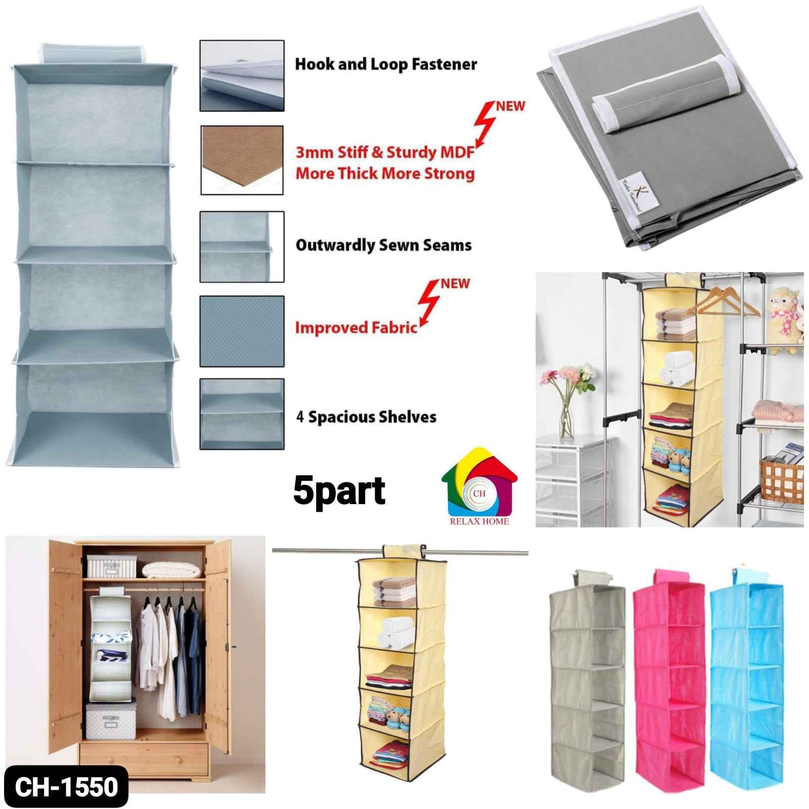 5part Wardrobe cloth Organizer 30*30*100cm