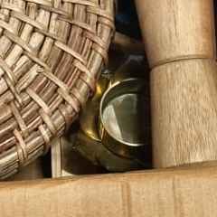 BRASS CANDLE POT
